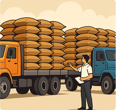 Supplying procured quantity to buyers