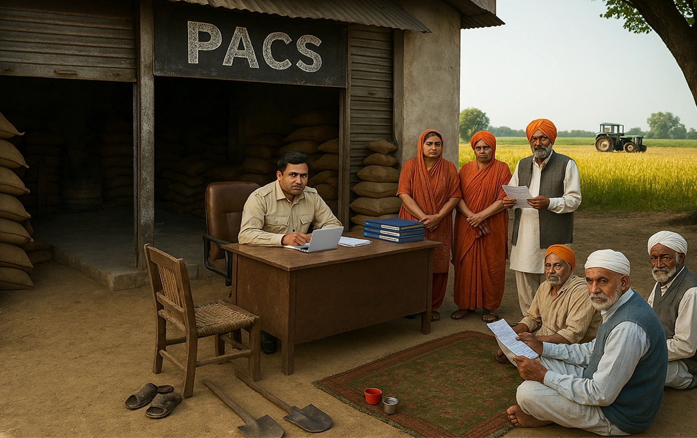PACS center with farmers and officials